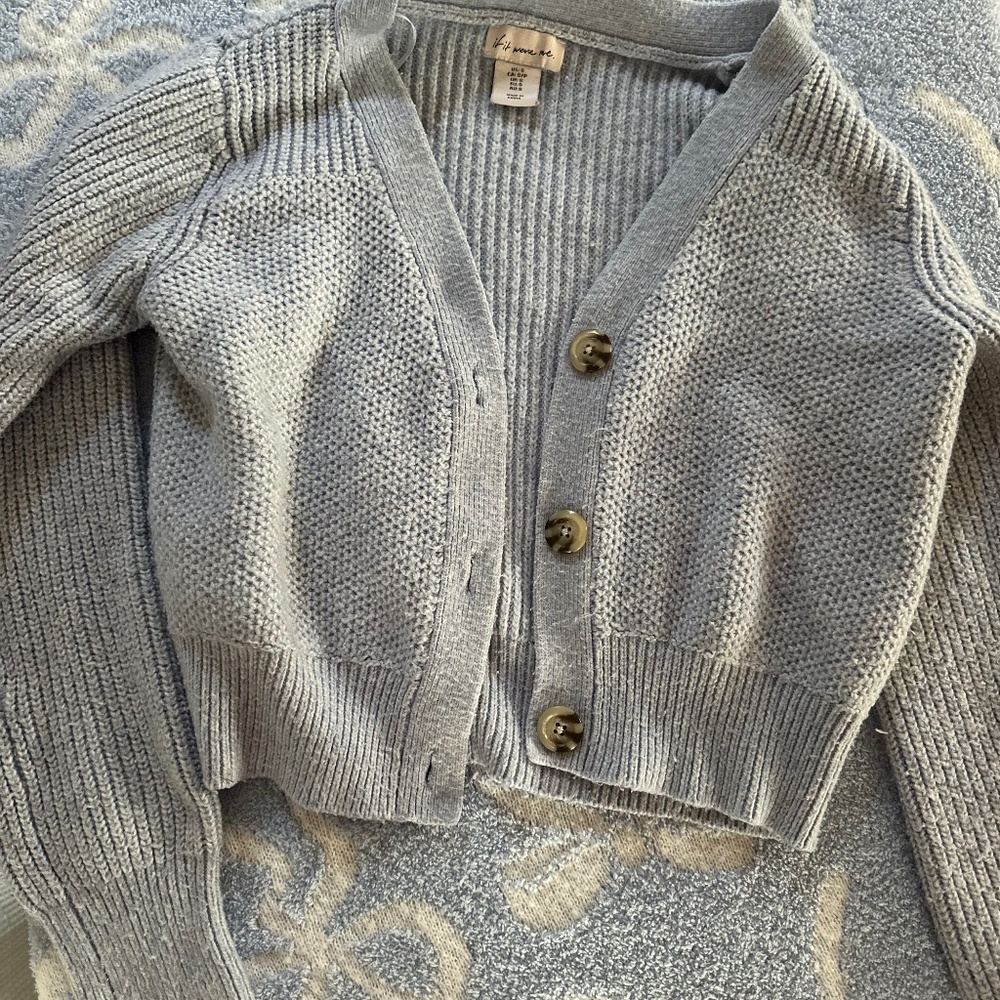 Button up v neck sweater